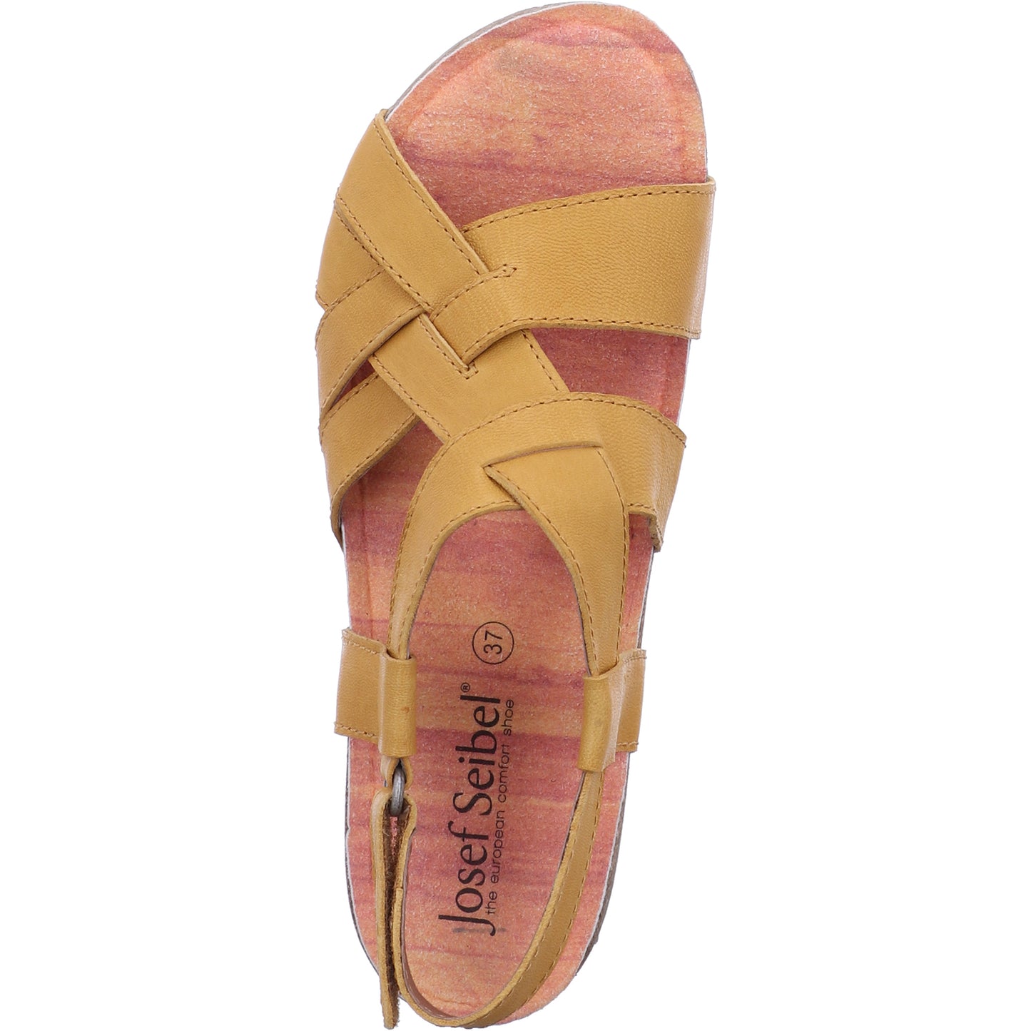 Josef Seibel Women's Natalya 16 Leather Open Toe Sandals Safran Yellow