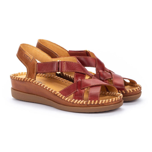 Pikolinos Women's Cadaques W8K-0741 Leather Sandals Sandia Brown