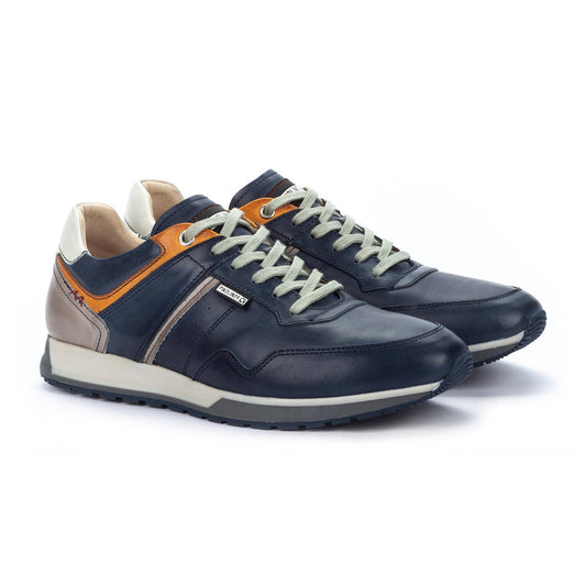 Pikolinos Men's Cambil M5N-6319 Leather Lace-Up Sneakers Blue