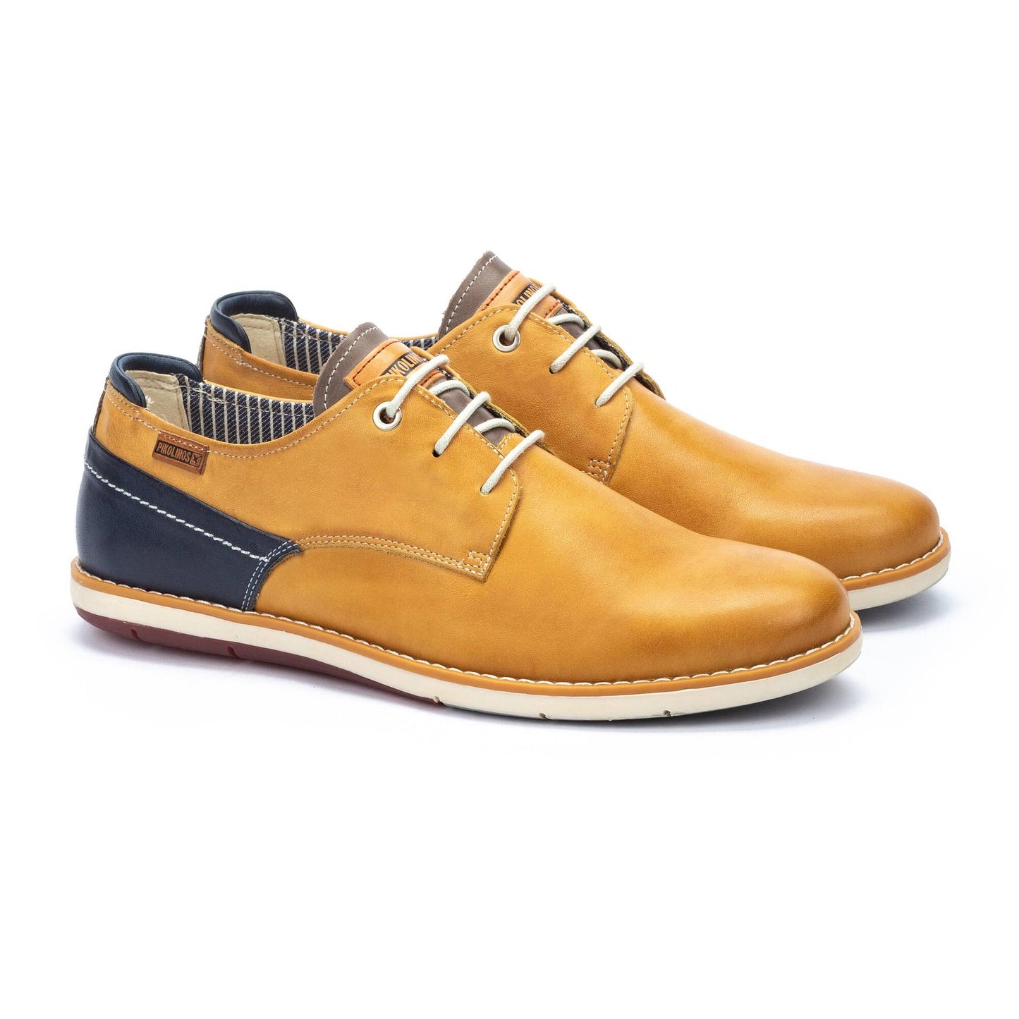 Pikolinos Men's Jucar M4E-4104C1 Leather Lace-Up Shoes Honey Yellow