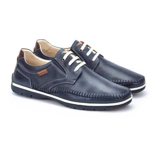 Pikolinos Men's Marbella M9A-4118 Leather Lace-Up Shoes Blue