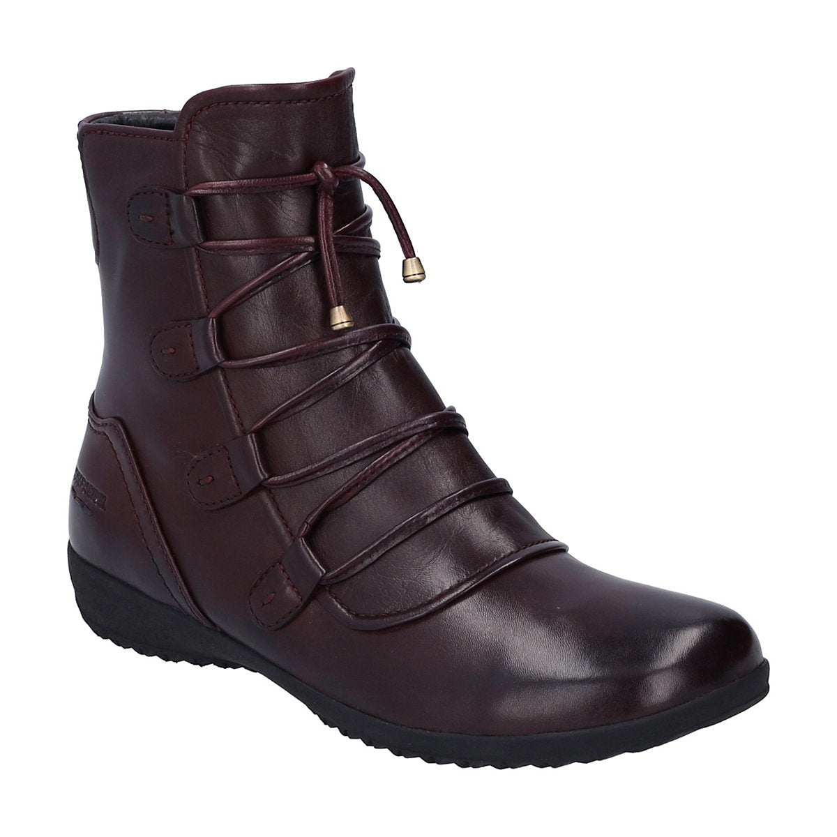 Josef Seibel Women's Naly 62 Leather Ankle Boots Bordeaux Red