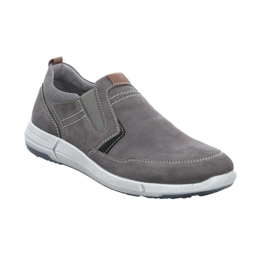 Josef Seibel Men's Enrico 04 Leather Casual Shoes Trainers Asphalt Grey