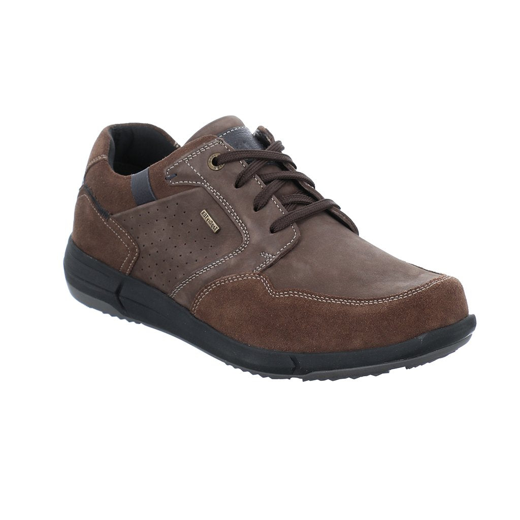 Josef Seibel Men's Enrico 51 Leather Waterproof Casual Shoes Brandy Brown