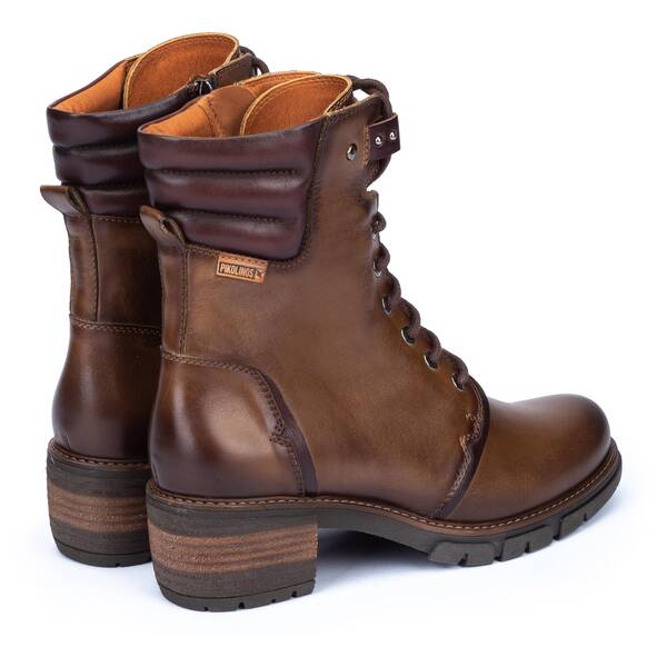 Pikolinos Women's San Sebastia W1T-8812C1 Leather Boots Olive Brown