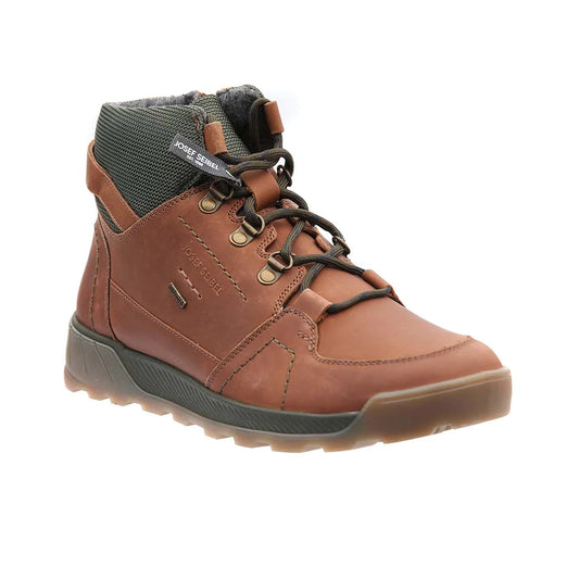 Josef Seibel Men's Raymond 53 Leather Lace-Up Boots Camel Brown