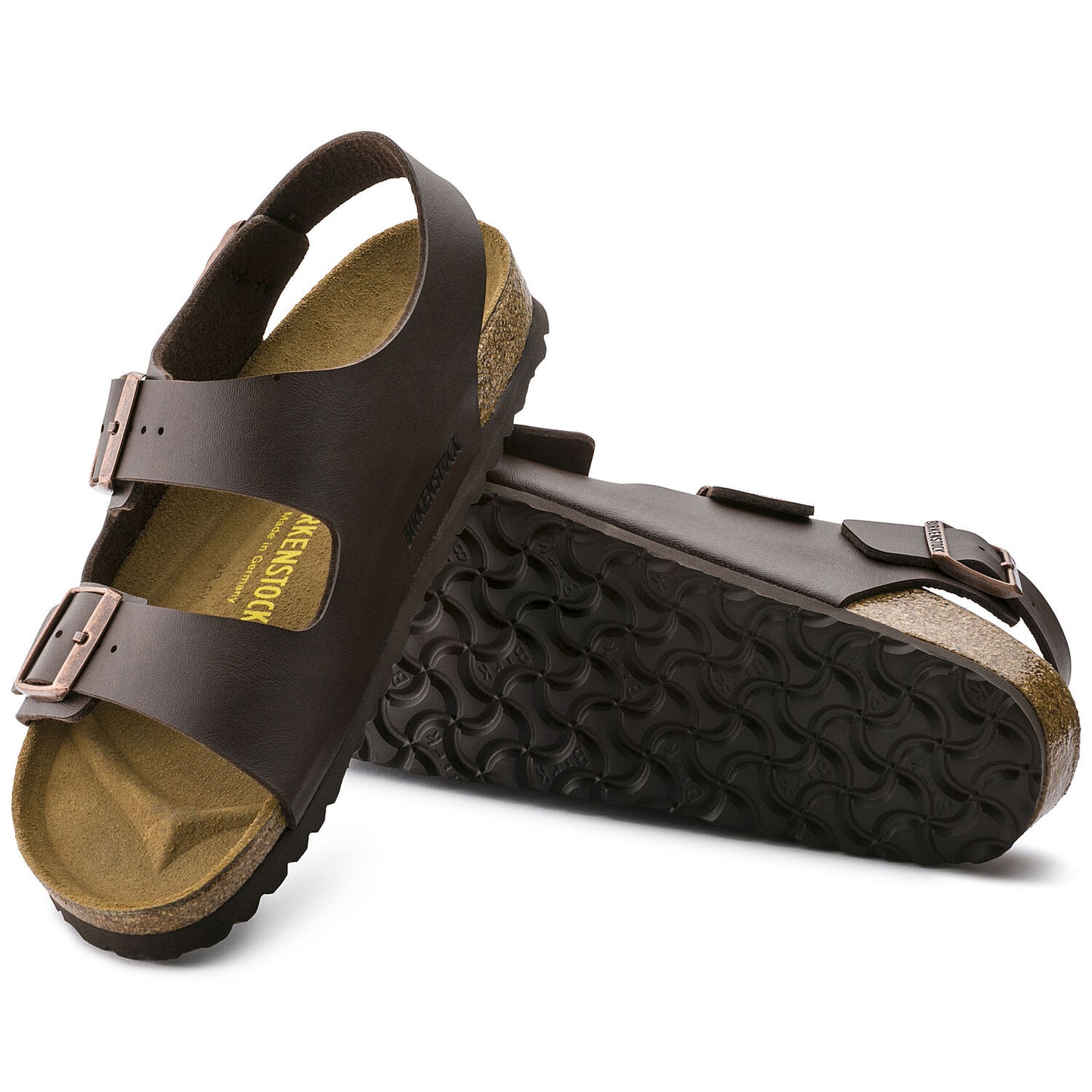 Birkenstock Unisex Milano Birko-Flor Regular Fit Sandals Dark Brown