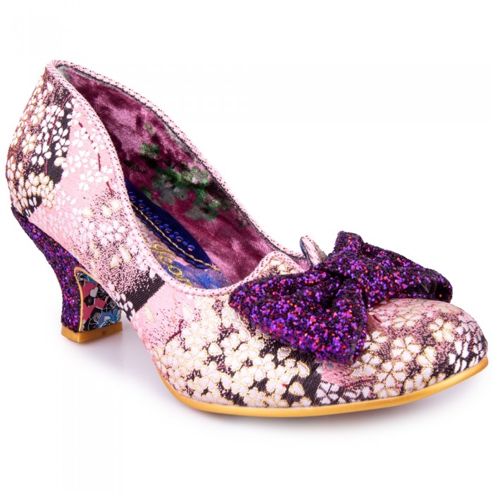 Irregular Choice Women's Dazzle Razzle 4136-04 Mid Heel Shoes Pink Floral