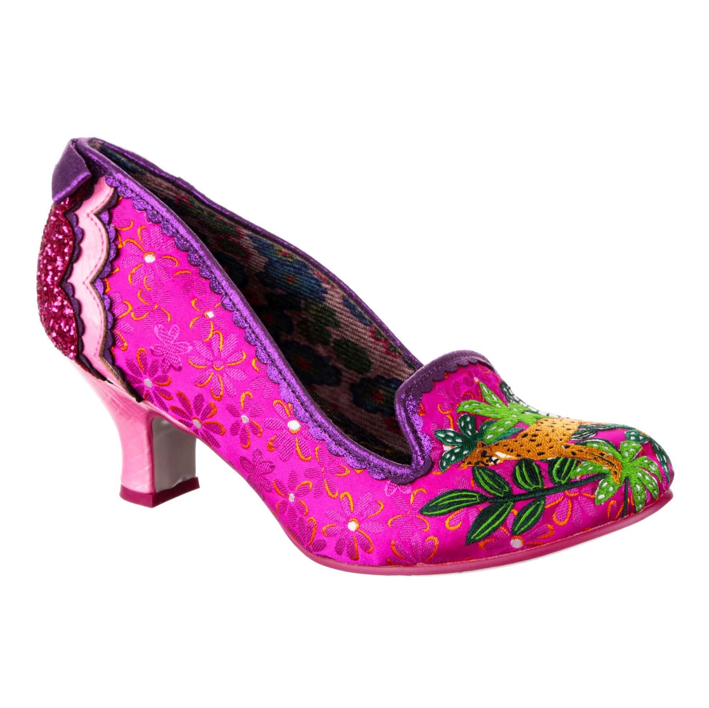 Irregular Choice Women's 4136 106 Charming Cheetah Heel Shoes Pink