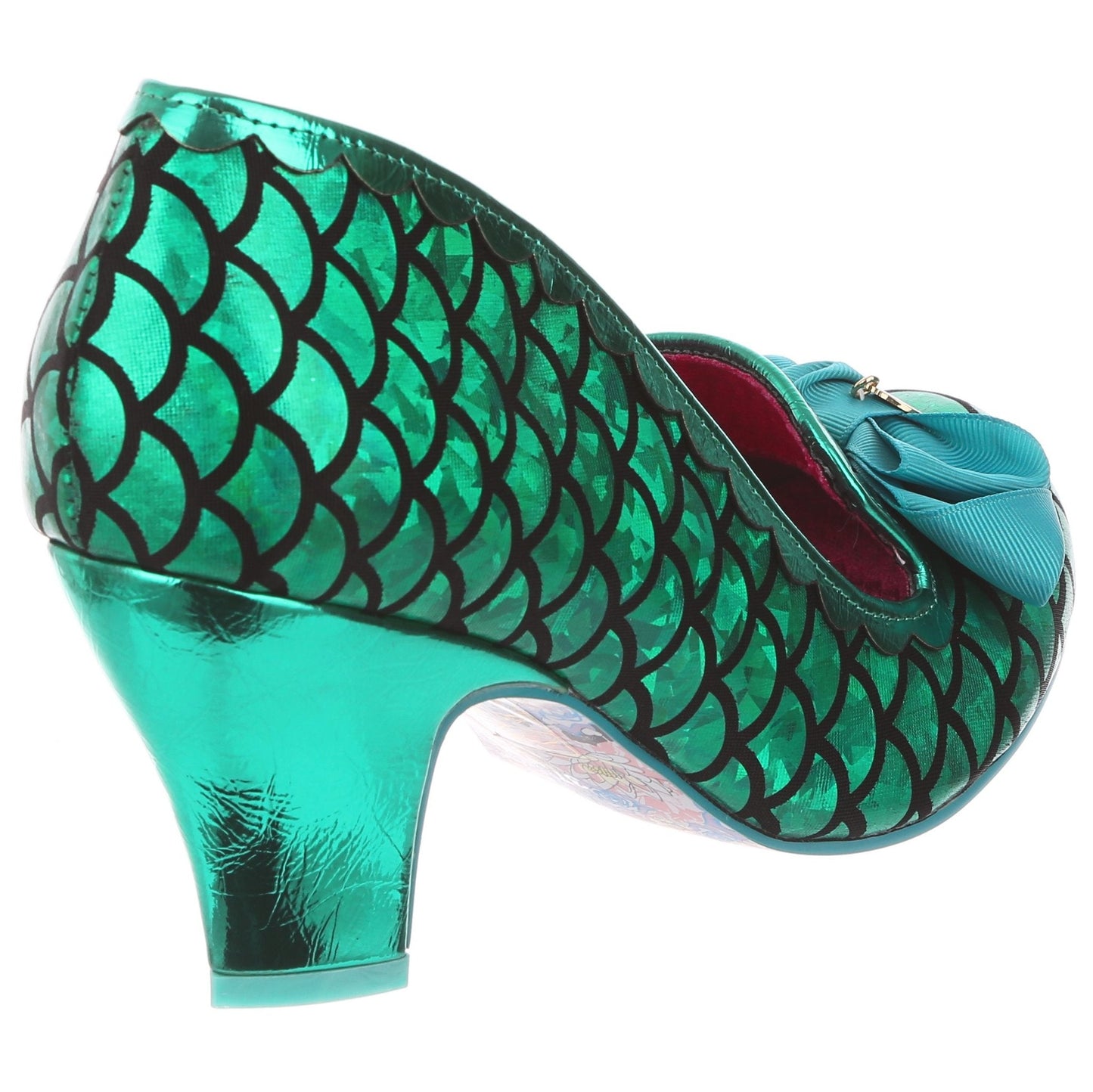 Irregular Choice Women's Kanjanka 4255-12AX Mermaid Mid Heel Shoes Green