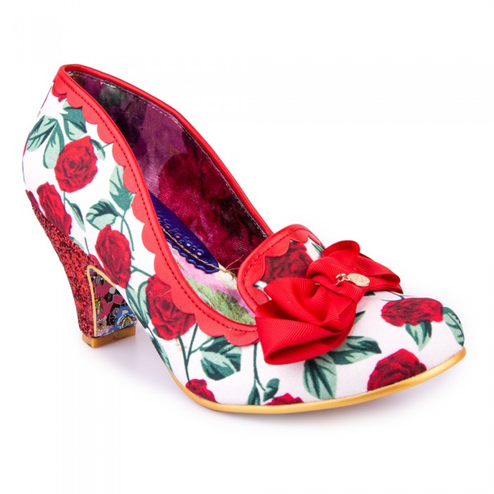 Irregular Choice Women's Kanjanka 4255-12 Mid Heel Shoes Red Floral
