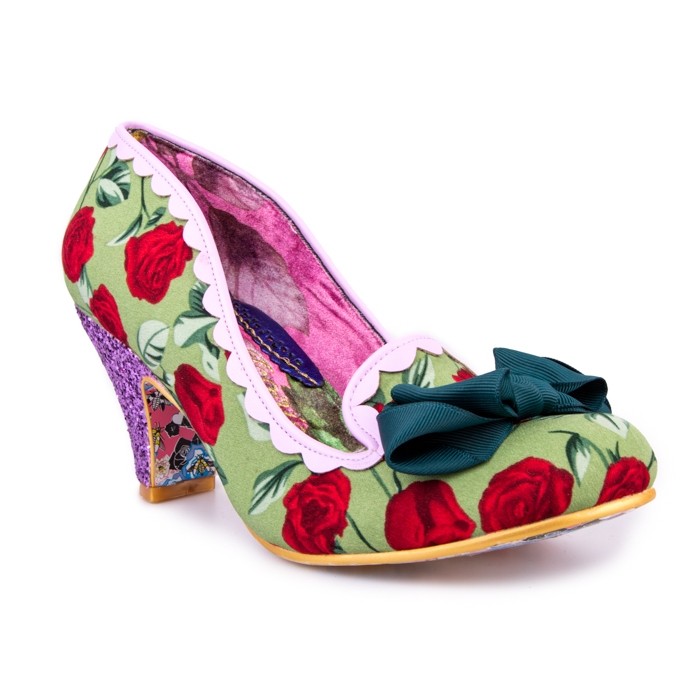 Irregular Choice Women's Kanjanka 4255-12 Mid Heel Shoes Green Floral