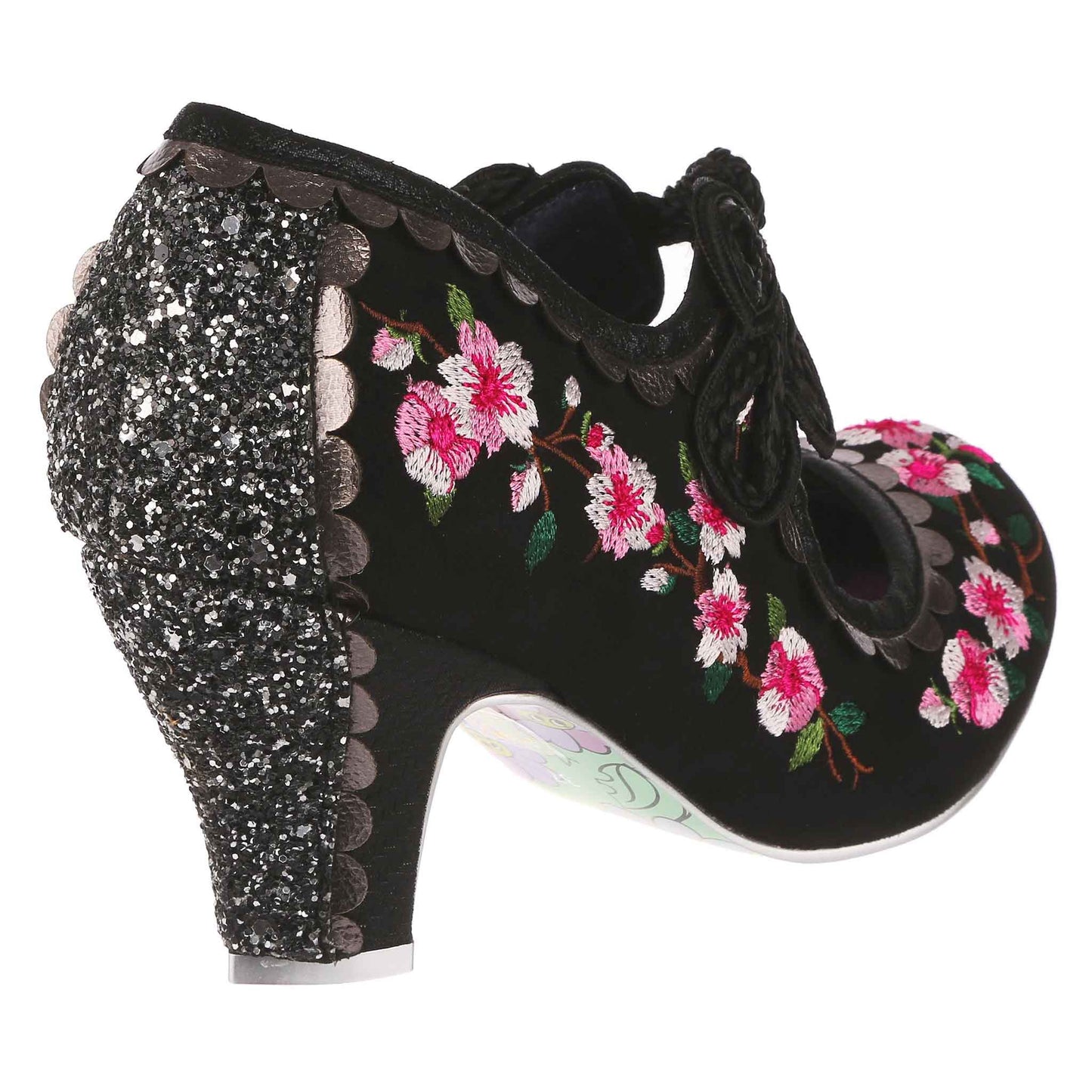 Irregular Choice Women's 4255-90 Cherry Blossoming Heel Shoes Black