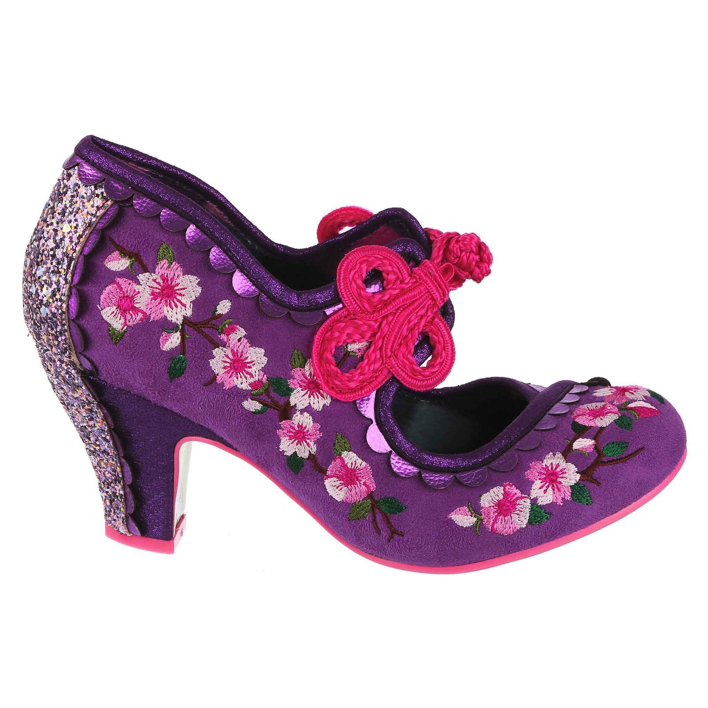 Irregular Choice Women's 4255-90 Cherry Blossoming Heel Shoes Purple
