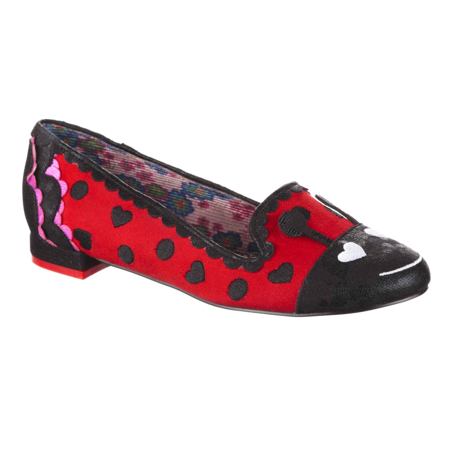 Irregular Choice Women's 4329-92 Bug It Up Flat Shoes Black/Red