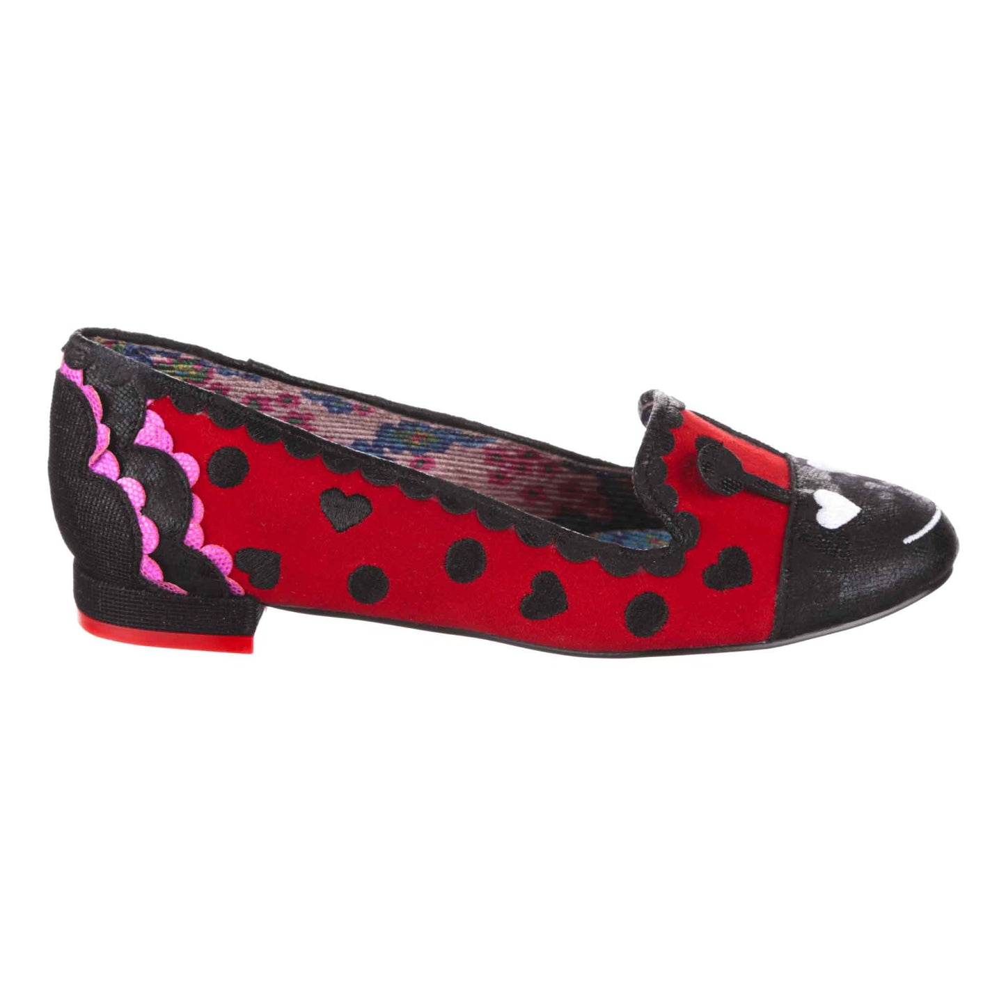 Irregular Choice Women's 4329-92 Bug It Up Flat Shoes Black/Red