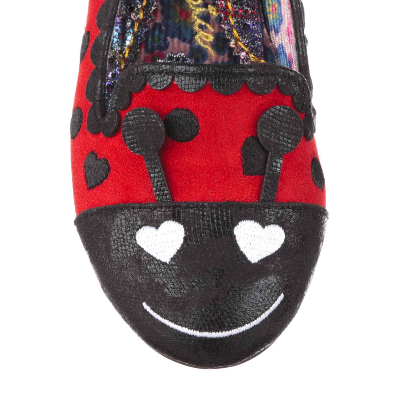 Irregular Choice Women's 4329-92 Bug It Up Flat Shoes Black/Red