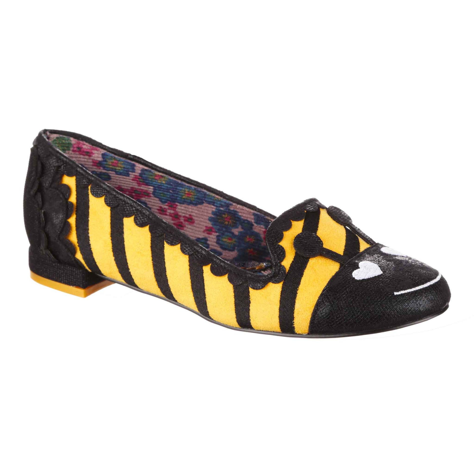 Irregular Choice Women's 4329-92 Bug It Up Flat Shoes Black/Yellow EU 37