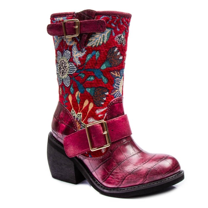 Irregular Choice Women's Great Escape 4349-5 Calf Boots Red Floral