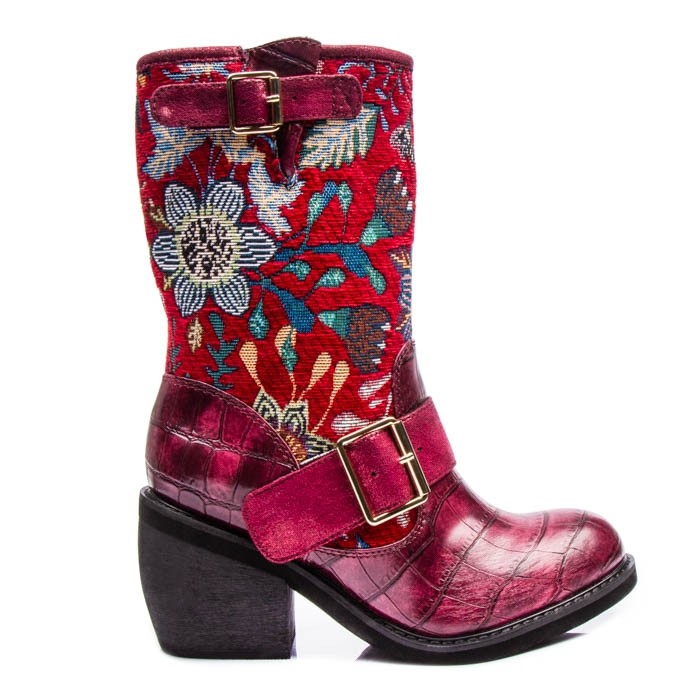 Irregular Choice Women's Great Escape 4349-5 Calf Boots Red Floral