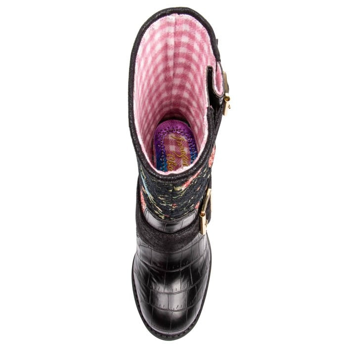 Irregular Choice Women's Great Escape 4349-5 Calf Boots Black Floral