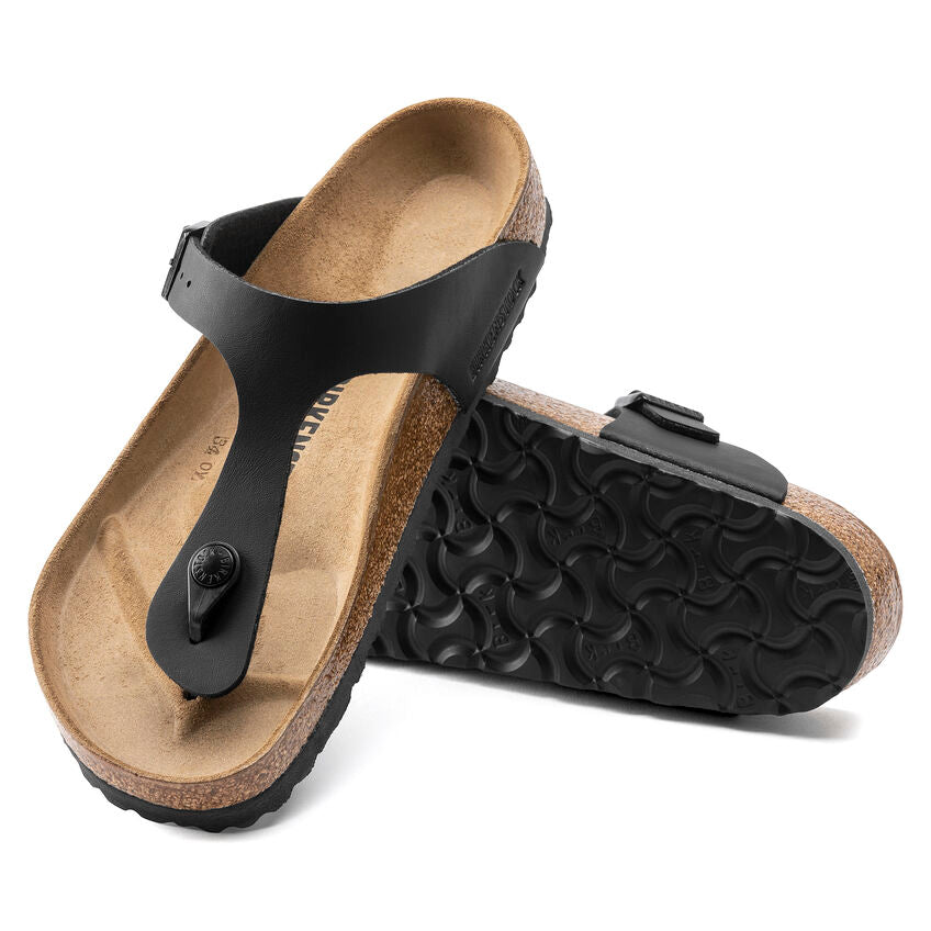 Birkenstock Unisex Gizeh Birko-Flor Regular Fit Sandals Black