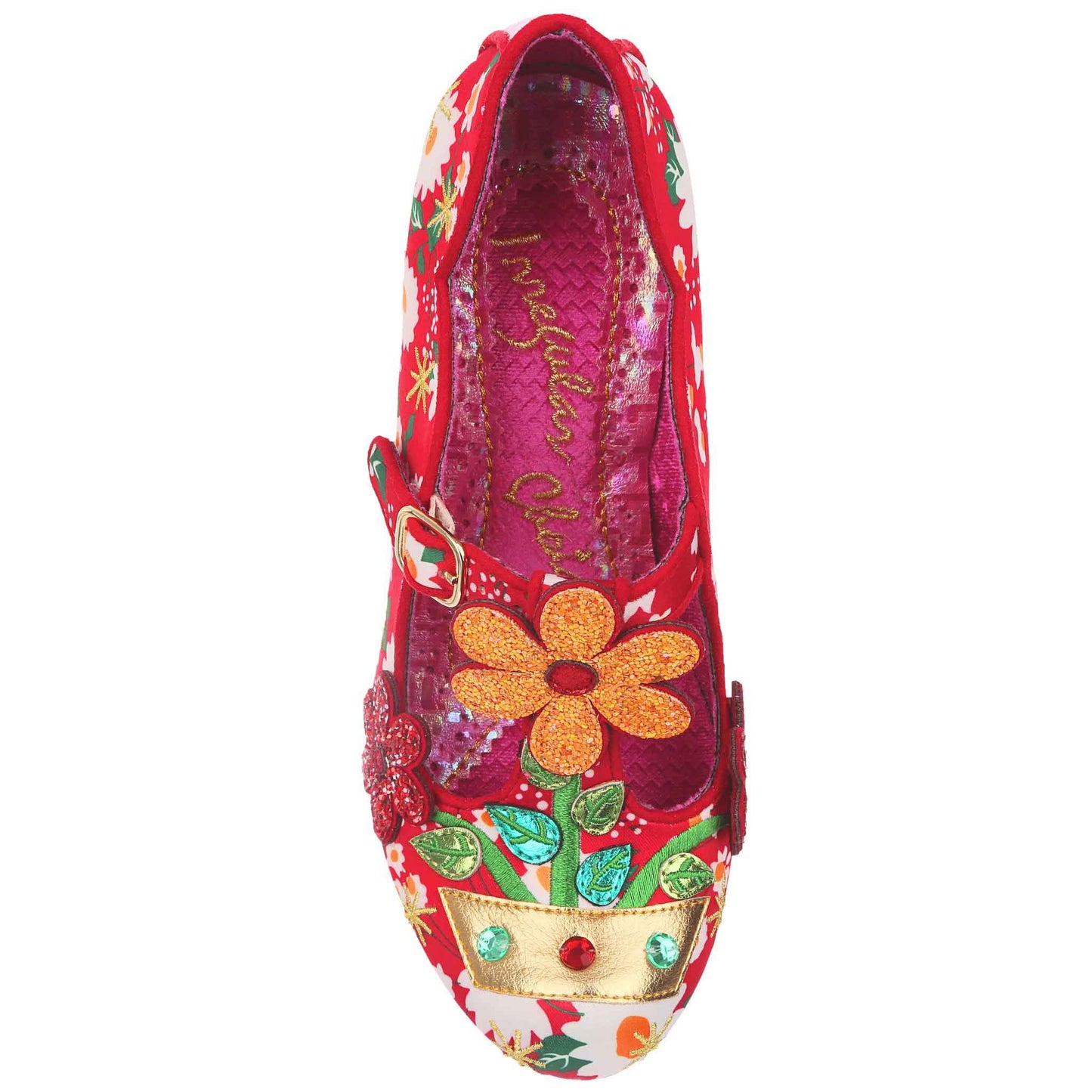 Irregular Choice Women's Happy Houseplant 4375-14B Heel Shoes Red