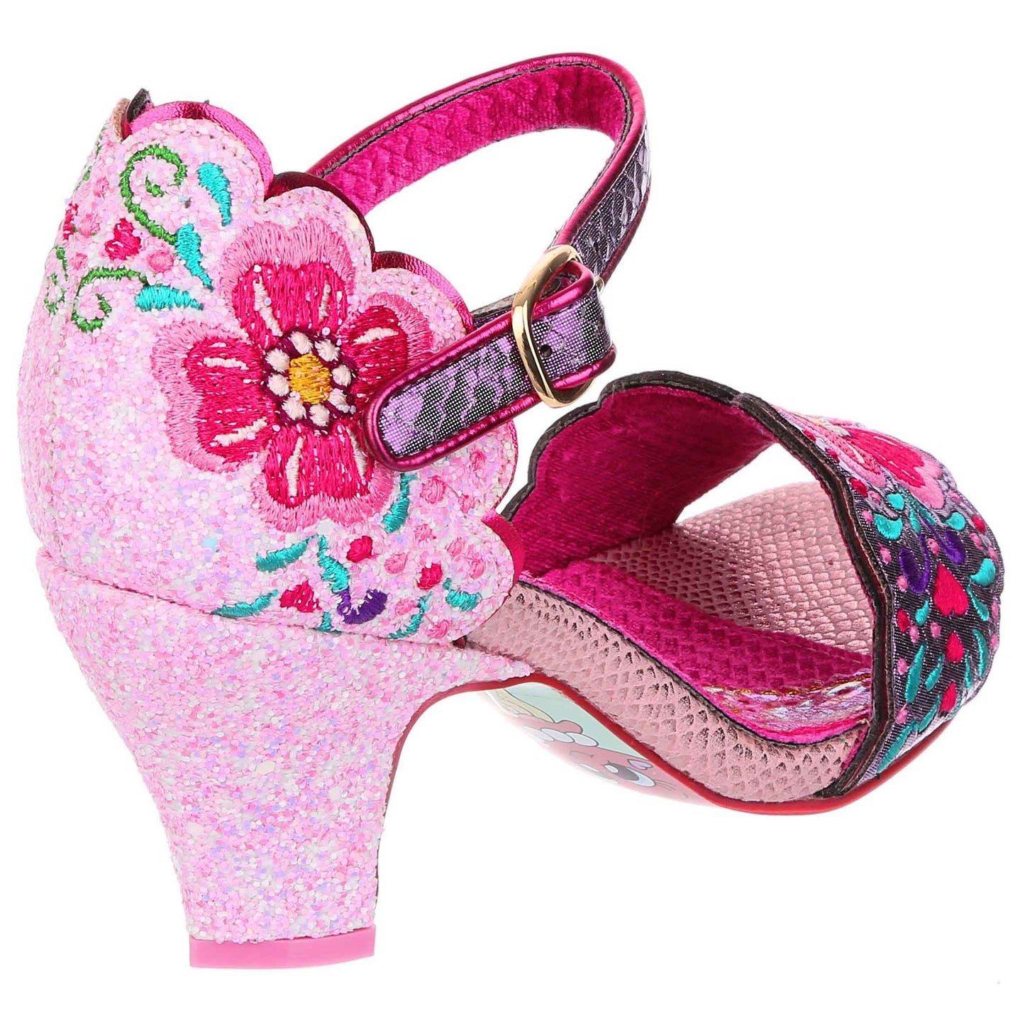 Irregular Choice Women's Posie Picking 4561-07B Heel Sandals Pink