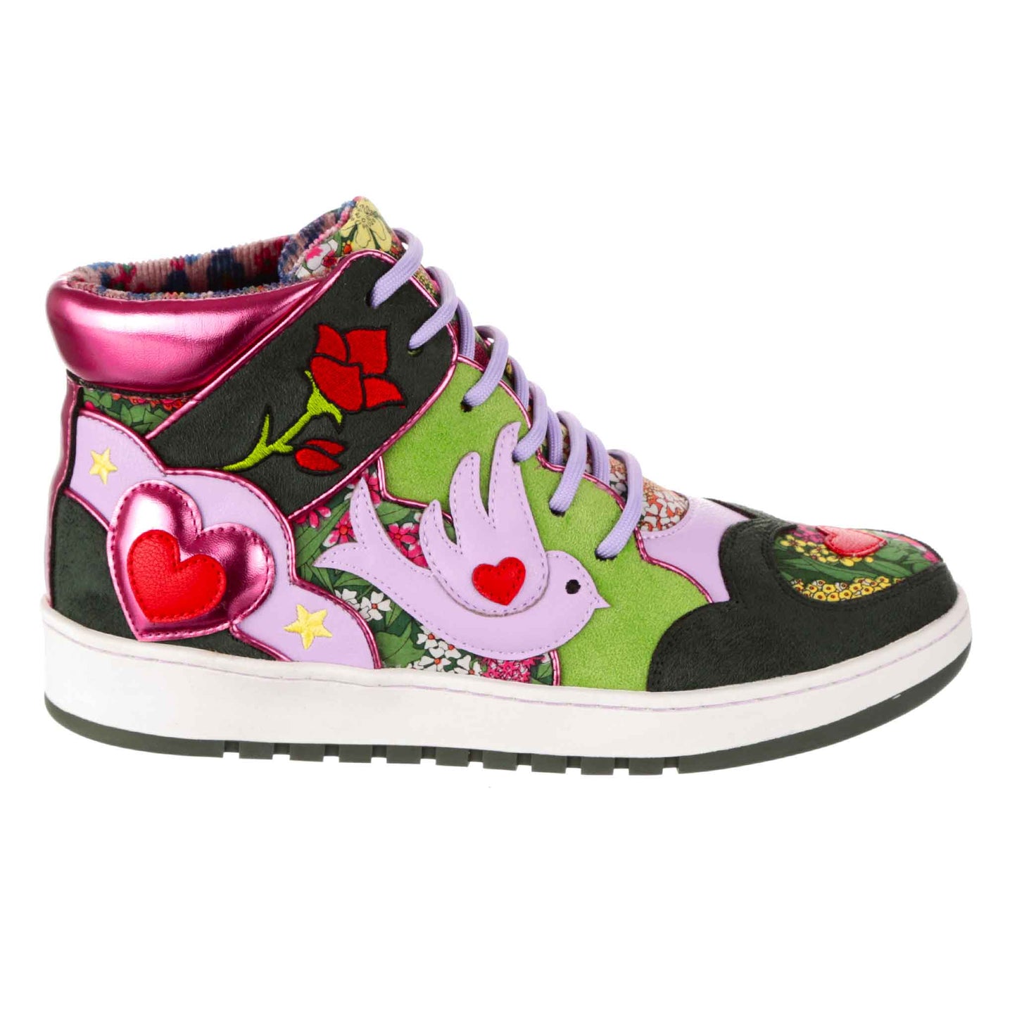 Irregular Choice Women's 4656 07 High Skies High Top Sneakers Green Multi