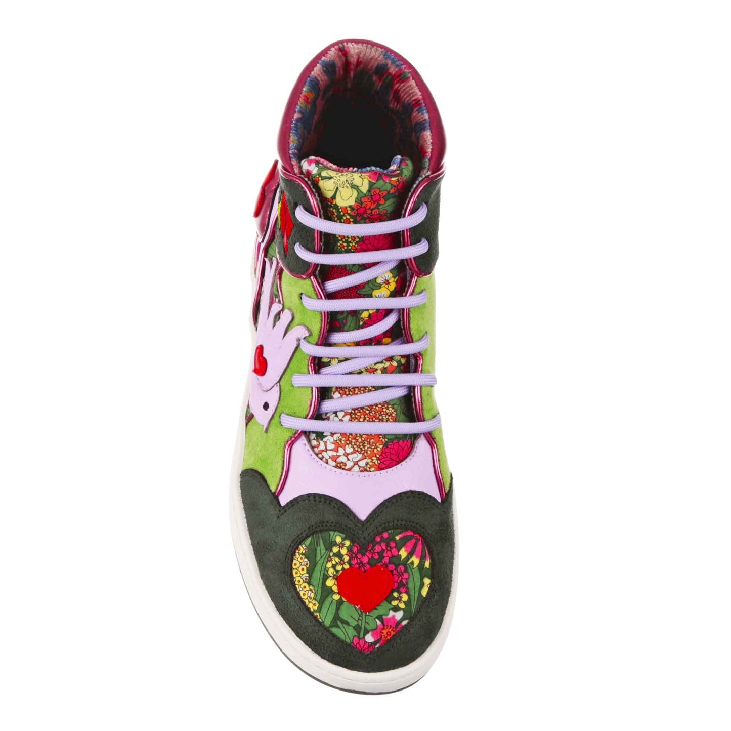 Irregular Choice Women's 4656 07 High Skies High Top Sneakers Green Multi