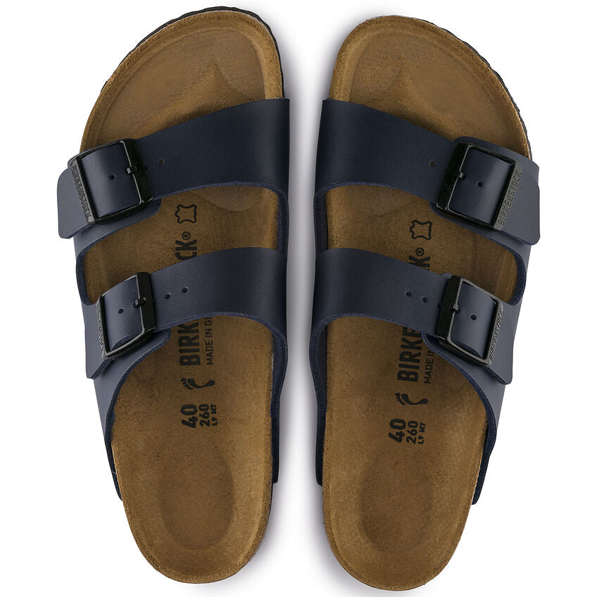 Birkenstock Unisex Arizona Birko Flor Narrow Fit Sandals Blue