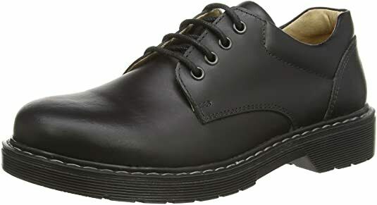 Petasil Childrens Boys Clout Leather Derby School Shoe Black
