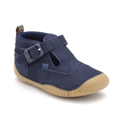 Start-Rite Childrens Toddlers Boys Leather Harry Ankle Boots Navy