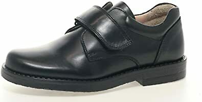 Petasil Childrens Boys Mario Leather School Shoes Black