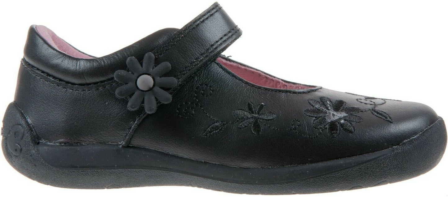 Start-Rite Childrens Girls Supersoft Honey Bee Leather School Shoes Black