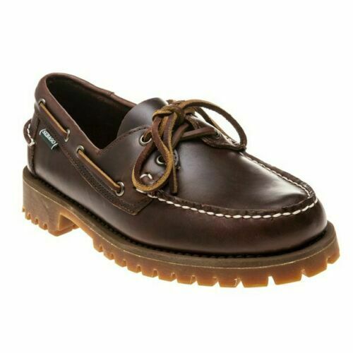 Sebago Men's 7001HUO Portland Lug Leather Shoes Boat Brown Gum