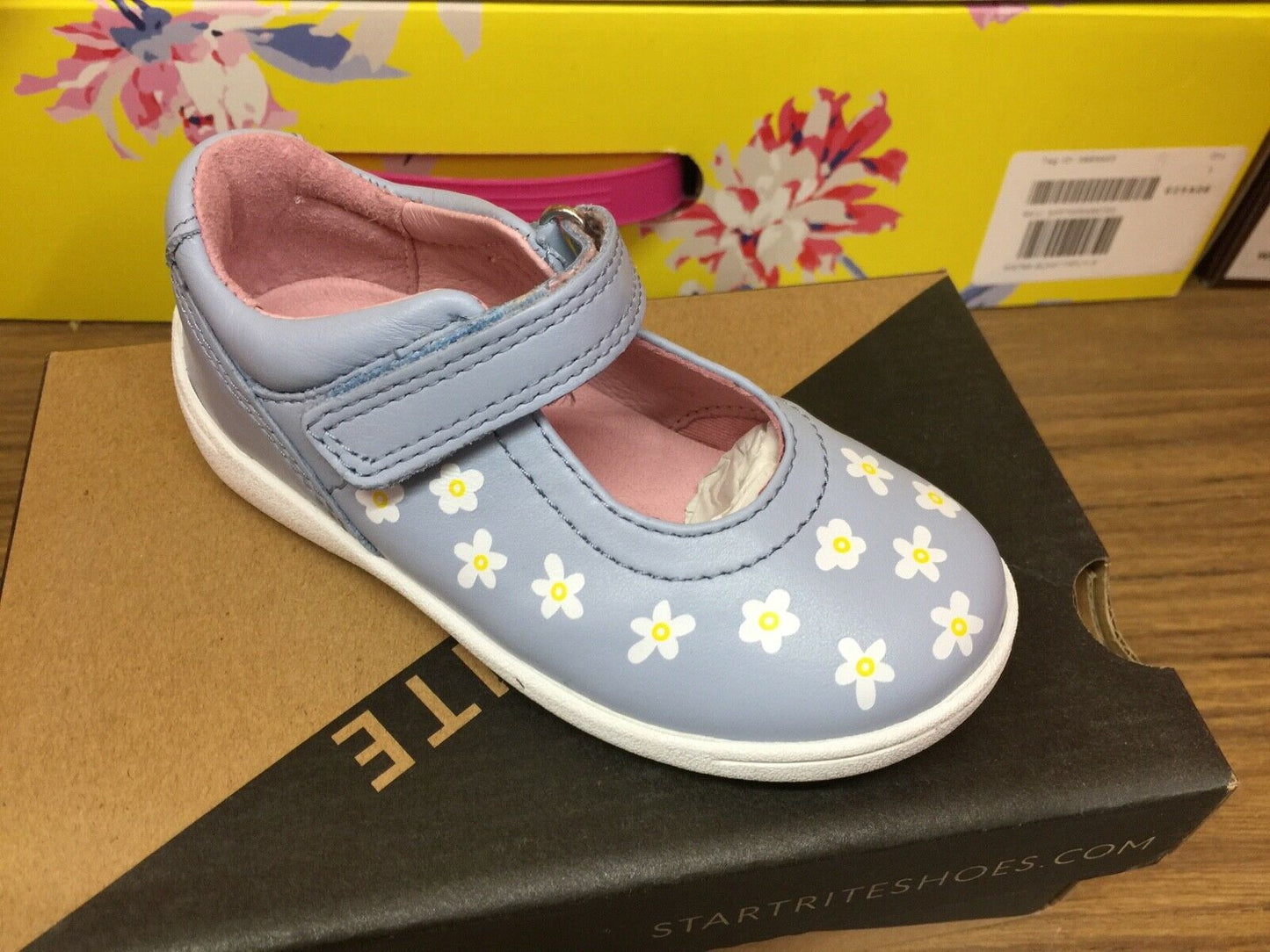 Start-Rite Shine Children's / Girls Mary Jane Shoes Blue Floral
