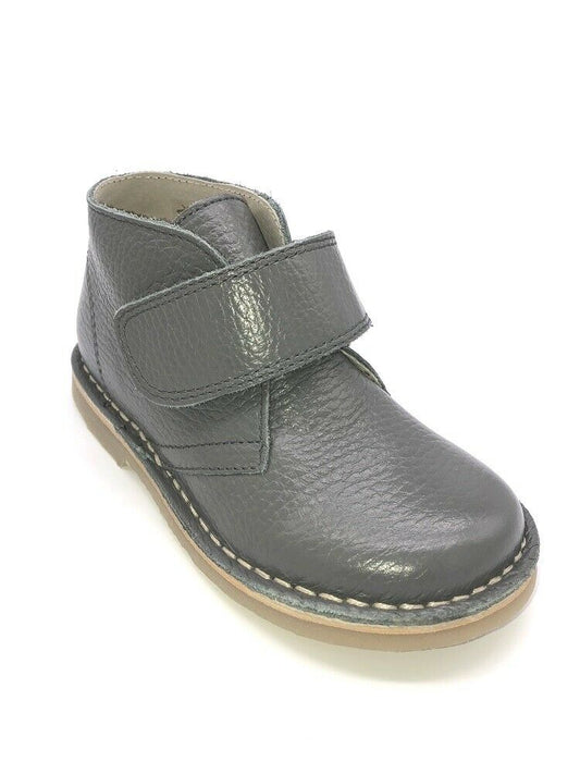 Petasil Childrens Boys Kal Leather Short Boot Grey
