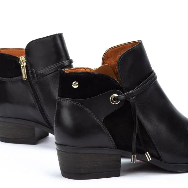Pikolinos Women's Daroca W1U-8505 Leather Ankle Boots Black
