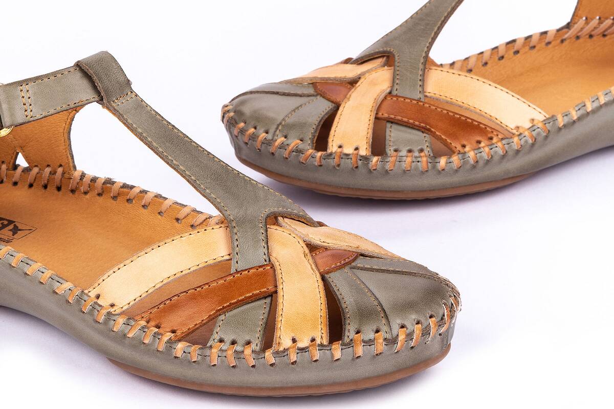 Pikolinos Women's P. Vallarta 655-0732C5 Leather Sandals Sage Green