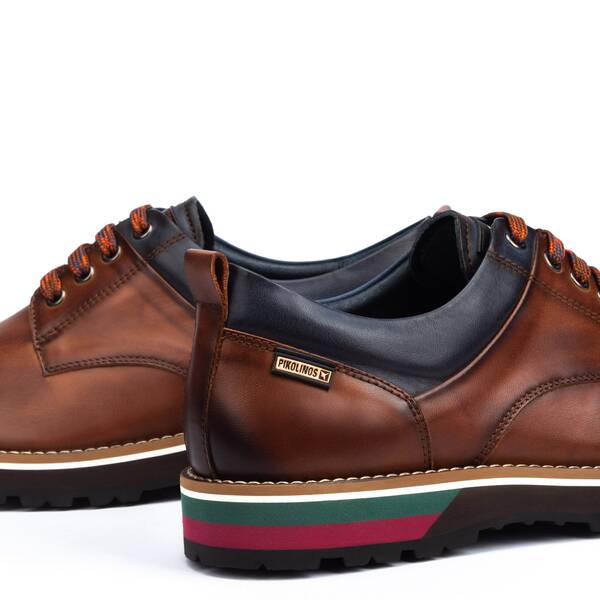 Pikolinos Men's Pirineos M6S-4015 Leather Lace-Up Shoes Cuero Brown