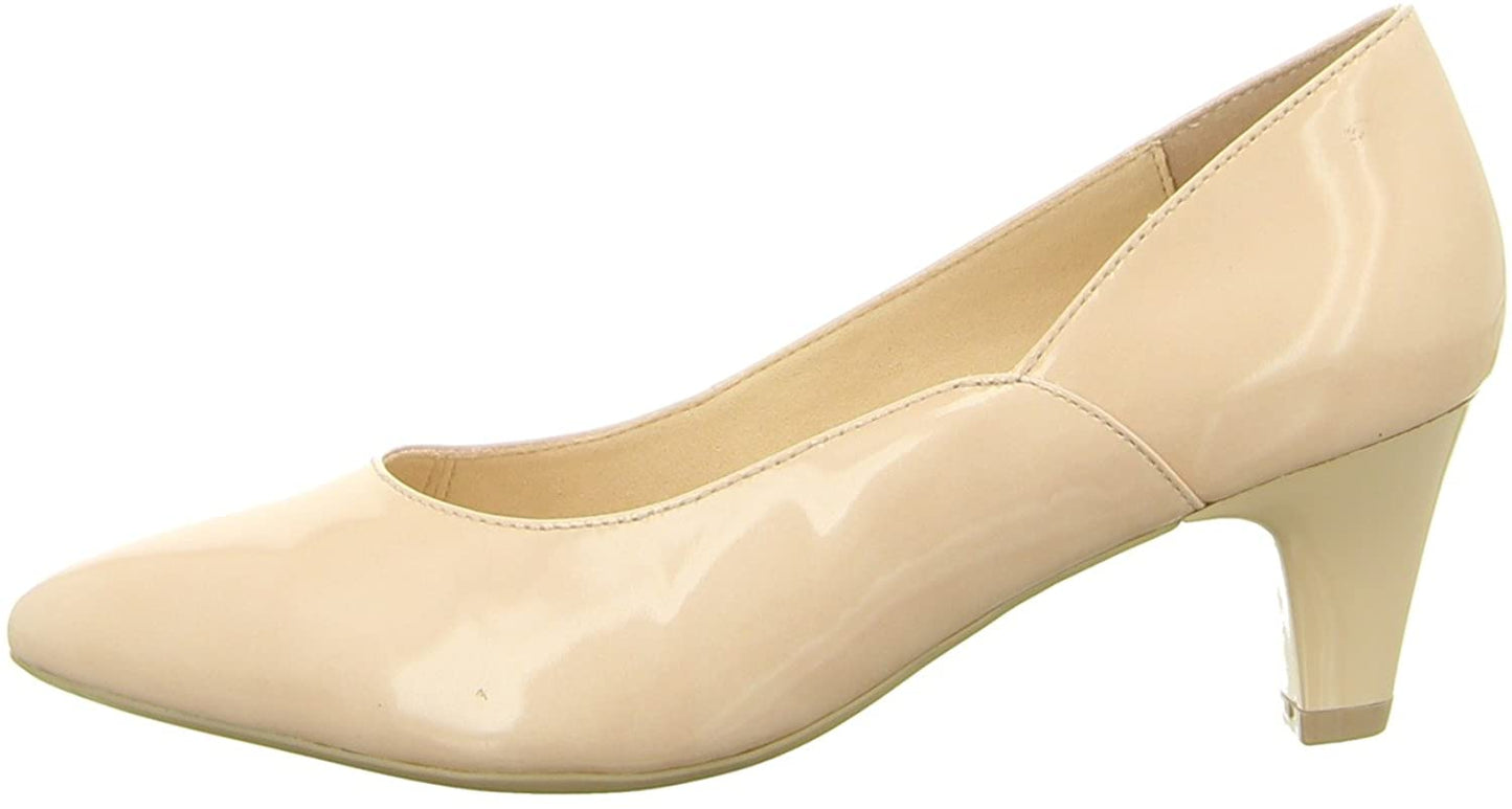 Caprice Women's 22401 Leather Pump Heel Shoes Powder Patent