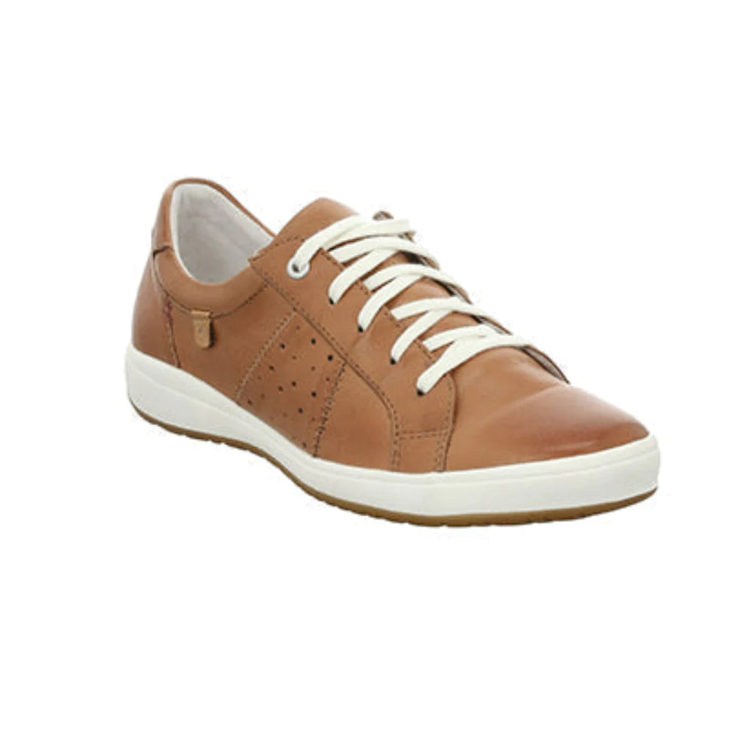 Josef Seibel Women's Caren 01 Casual Leather Trainers Camel Brown