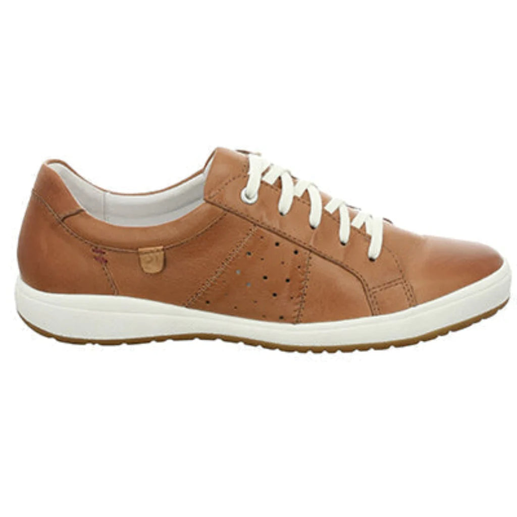 Josef Seibel Women's Caren 01 Casual Leather Trainers Camel Brown