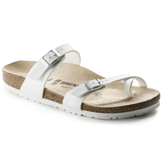 Birkenstock Unisex Mayari Birko-Flor Regular Fit Sandals White
