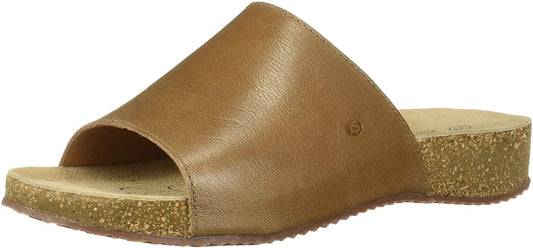 Josef Seibel Women's Tonga 51 Leather Mule Sandals Creme Brown