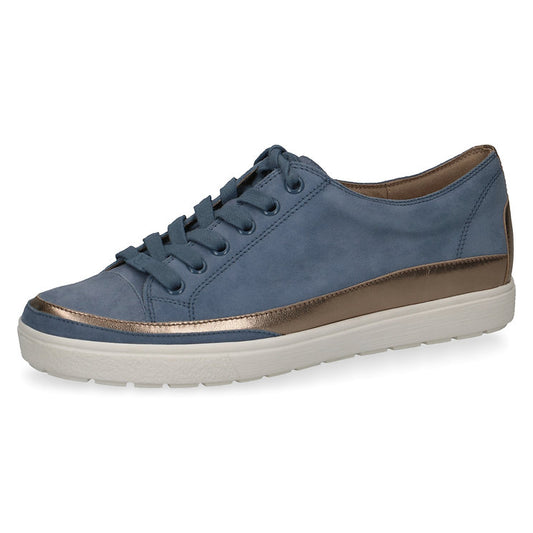 Caprice Women's 9-9-23654-20 Casual Leather Trainers Blue Suede