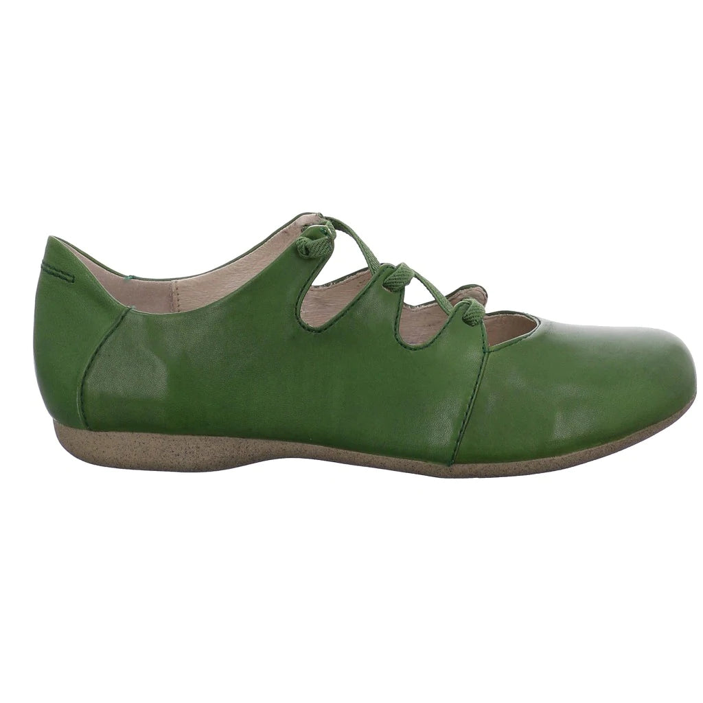 Josef Seibel Women's Fiona 04 Slip-On Leather Lace Up Shoes India Green
