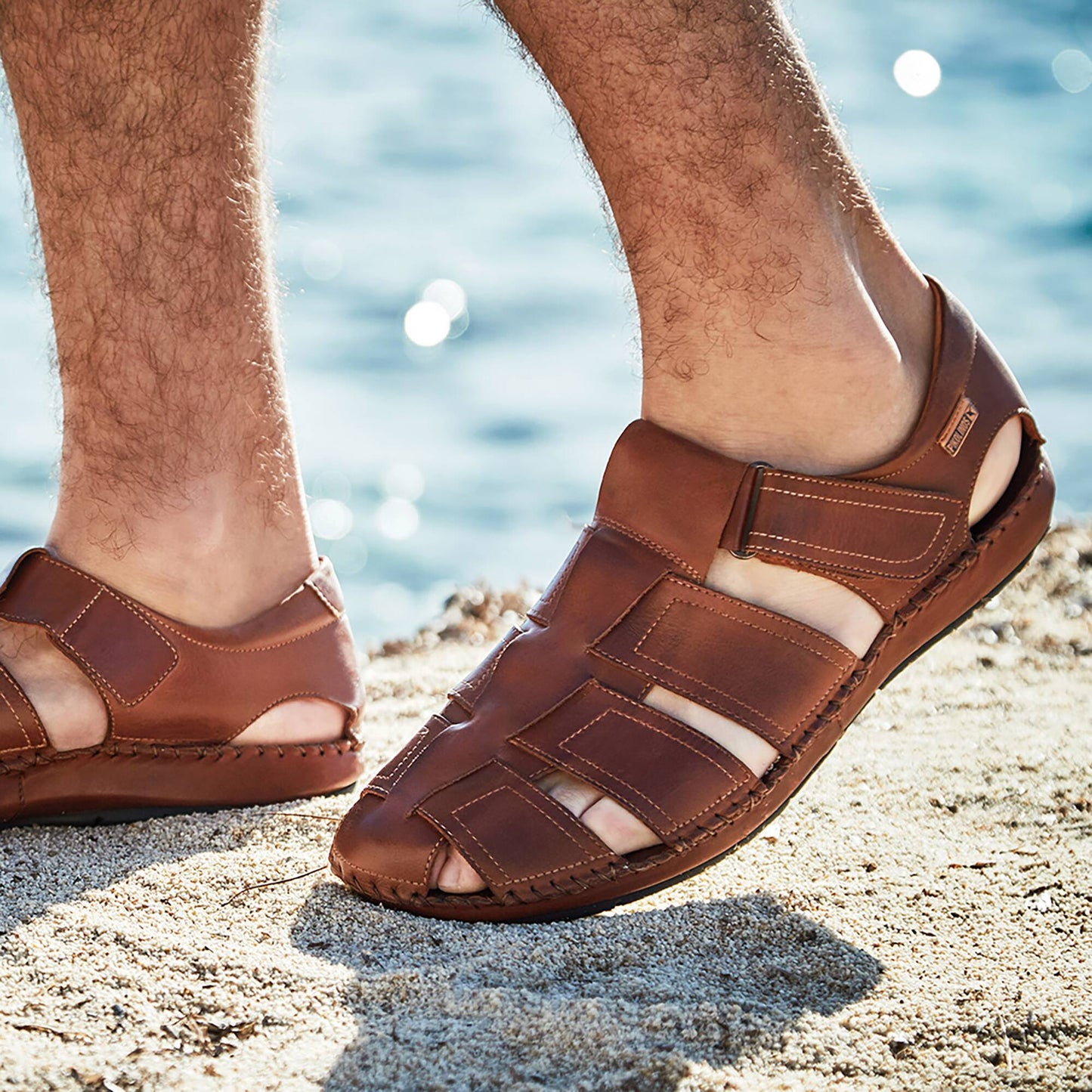 Pikolinos Men's Tarifa 06J-5433 Leather Sandals Cuero Brown