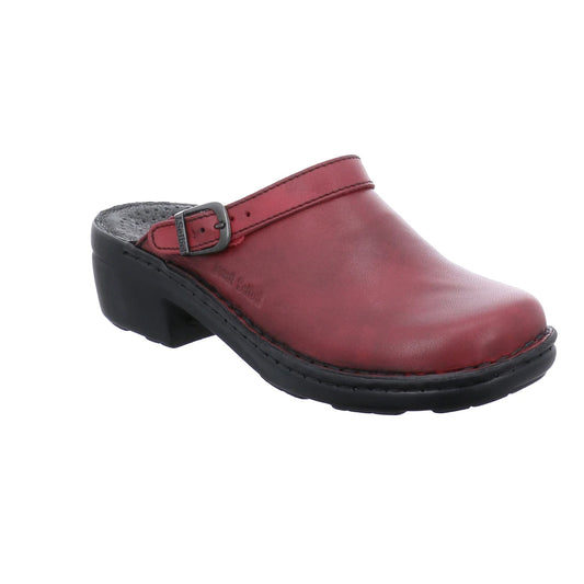 Josef Seibel Women's Betsy Leather Slip-On Mule Hibiscus Red
